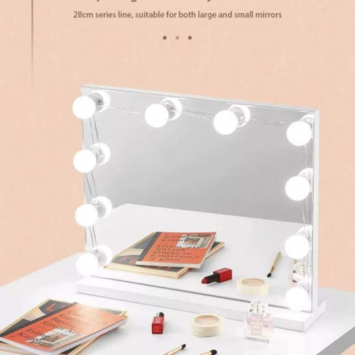 Makeup Mirror Vanity 10 LED Light Bulbs USB Plug For Make up