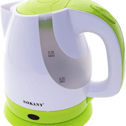 SOKANY 0.9L Portable Electric Kettle Water Kettle with Mesh Filter & Interlocking Lid Support Automatic Switch Off EU Plug