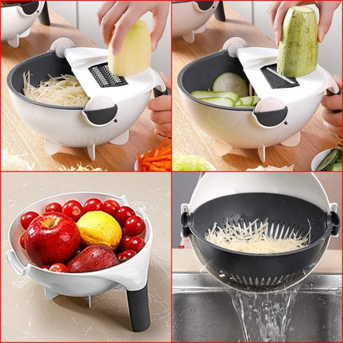 9 in 1 Multifunction Magic Rotate Vegetable Cutter 