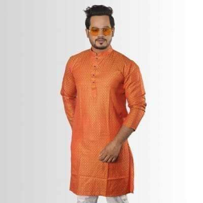 Stylish Semi Long Cotton Panjabi For Men