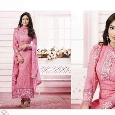 Pink Chiffon Suit in Salwar kameez