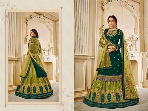 Wedding Royal Green party Traditional kamiz Gown Party dress