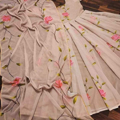 BEIGE ROSE  DIGITAL PRINTED COTTON SUIT