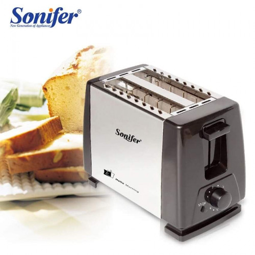 Sonifer 600-700 W 2 Slice Toaster with Warming Rack Stand Bread Toasters For Breakfast