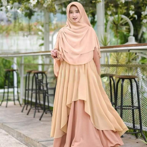 Stylis Dubai Charry Butterfly gown+ Hijab 