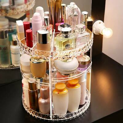 Acrylic Cosmetic Organiser 360 Rotating Makeup Jewellery Storage Boxs