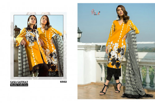 BEAUTIFUL STYLIS- SANA SAFINAZ MUZLIN HIT DESIGNS- THREE PCS , PAKISTANI COLLECTION