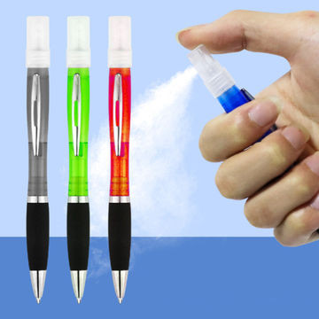 2 In 1 Hand Sanitizer Spray Combined With Pen (For Sanitizer, Perfume, Writing & Pressing Buttons) - 3 Pcs