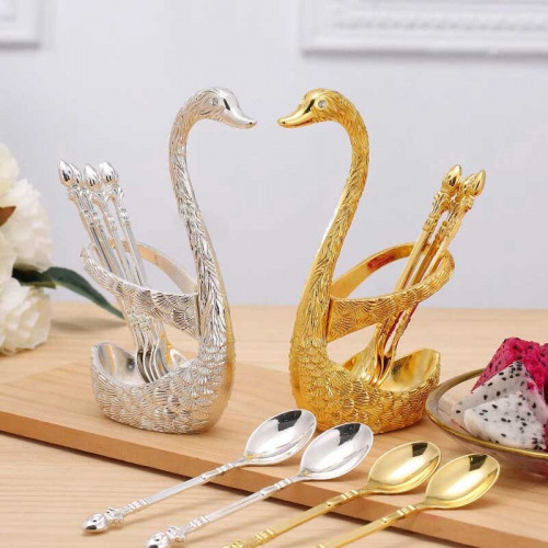 Luxury Swan Tea Spoons Set