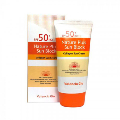 Sunscreen Valencia Gio Nature Plus Sun Block Collagen Sun Cream SPF 50+ - 70ml