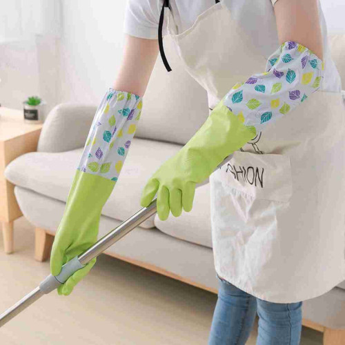 Rubber Cleaning Gloves Kitchen Dishwashing Glove