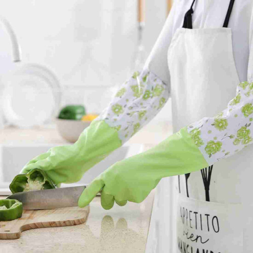 Rubber Cleaning Gloves Kitchen Dishwashing Glove