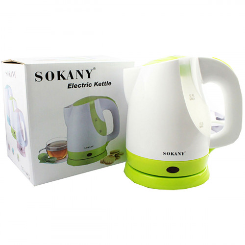 SOKANY 0.9L Portable Electric Kettle Water Kettle with Mesh Filter & Interlocking Lid Support Automatic Switch Off EU Plug