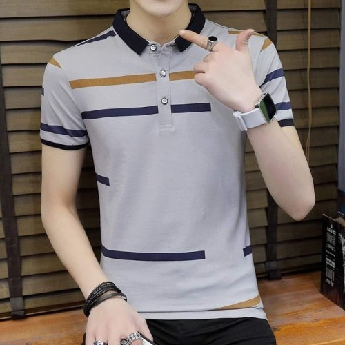 Korea Fashion Half Sleeve Men's Polo T-Shirt.