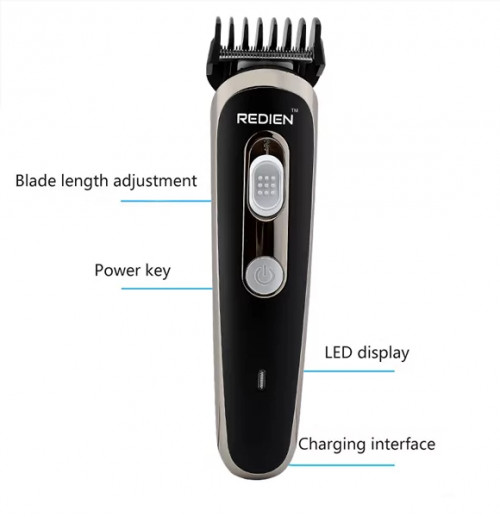 Redien Rn-5030 Electric Hair Trimmer Rechargeable Cordless For Men Beard Trimmer 0mm Baldheaded Hair Clipper Cutting Machine