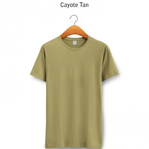 Round Half Sleeve Men Plain T-Shirts, 