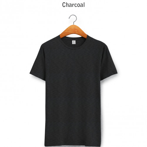 Round Half Sleeve Men Plain T-Shirts, 